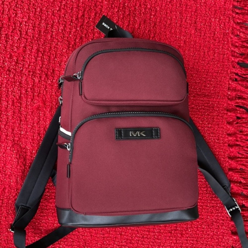 Michael Kors Kent Sport Utility Backpack Merlot - Picture 12 of 16